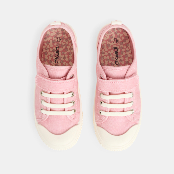 حذاء رياضي من القماش باللون الوردي للفتيات